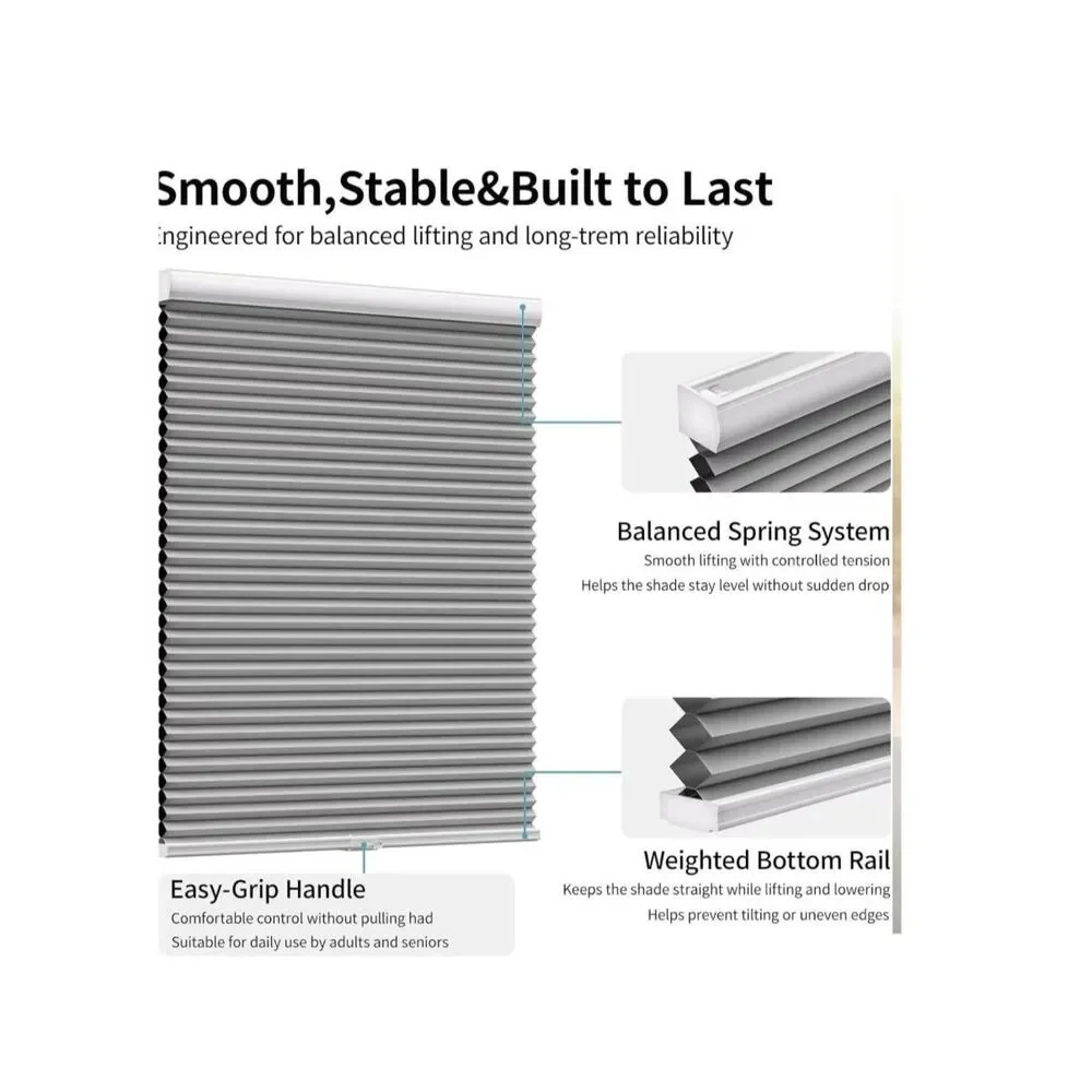 Cordless Blackout Cellular Shades for Windows